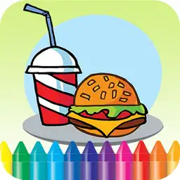 食品着色书 - 绘图绘画为孩子免费游戏